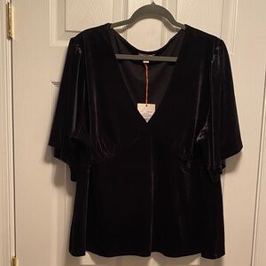 Knox Rose Black Velour Women's Blouse…size 3X